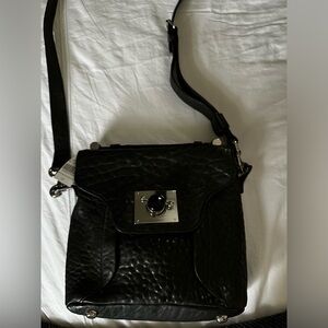 NWT Grayson black leather crossbody